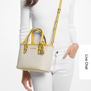 Michael Kors Jet Set Travel Extra-Small Logo Top-Zip Tote Bag